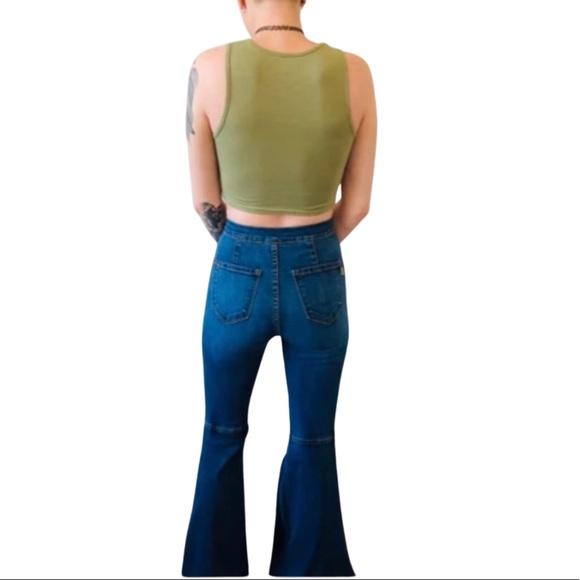Green Crop Top Tank NWT - Picture 2 of 3